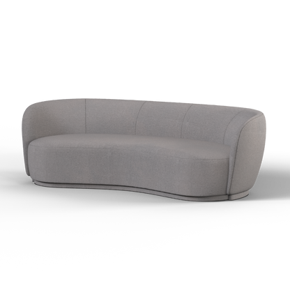 Posh Boucle Curved Sofa