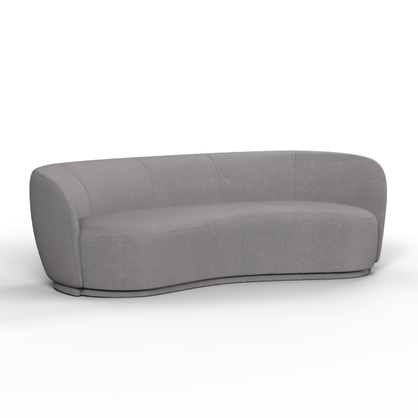 Posh Boucle Curved Sofa