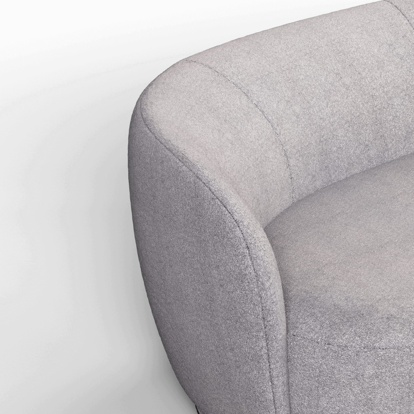 Posh Sofa - Curved Back Sofa with Continuous Base