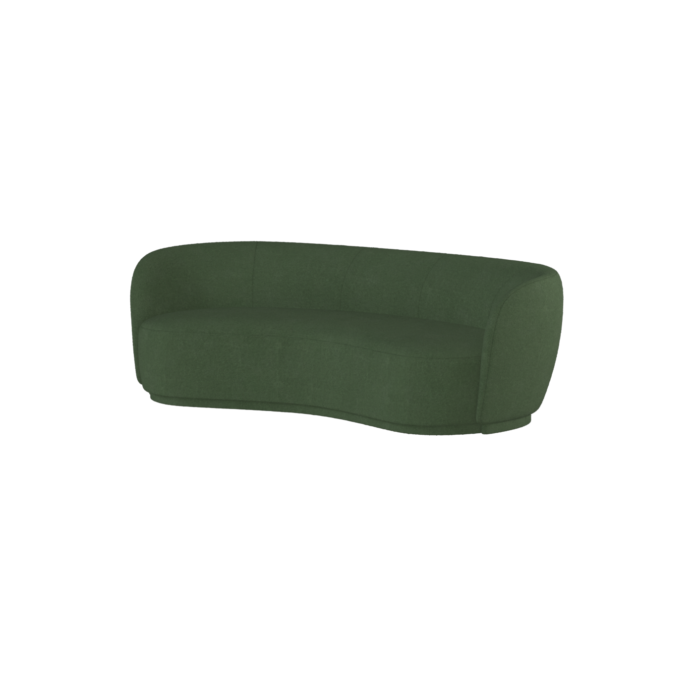 Posh Sofa - Curved Back Sofa with Continuous Base