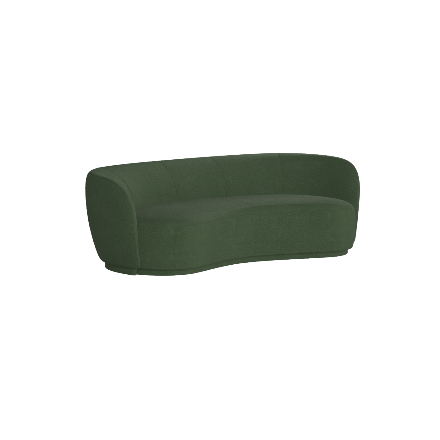 Posh Sofa - Curved Back Sofa with Continuous Base