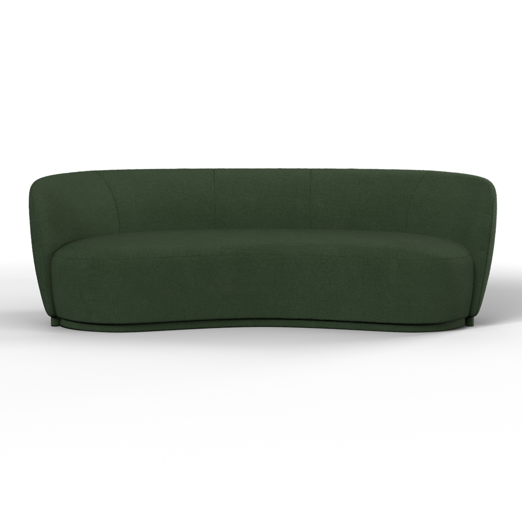 Posh Boucle Curved Sofa