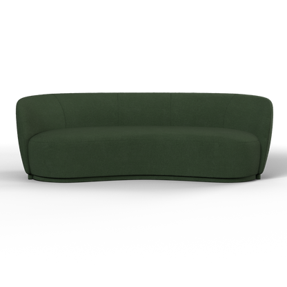 Posh Boucle Curved Sofa