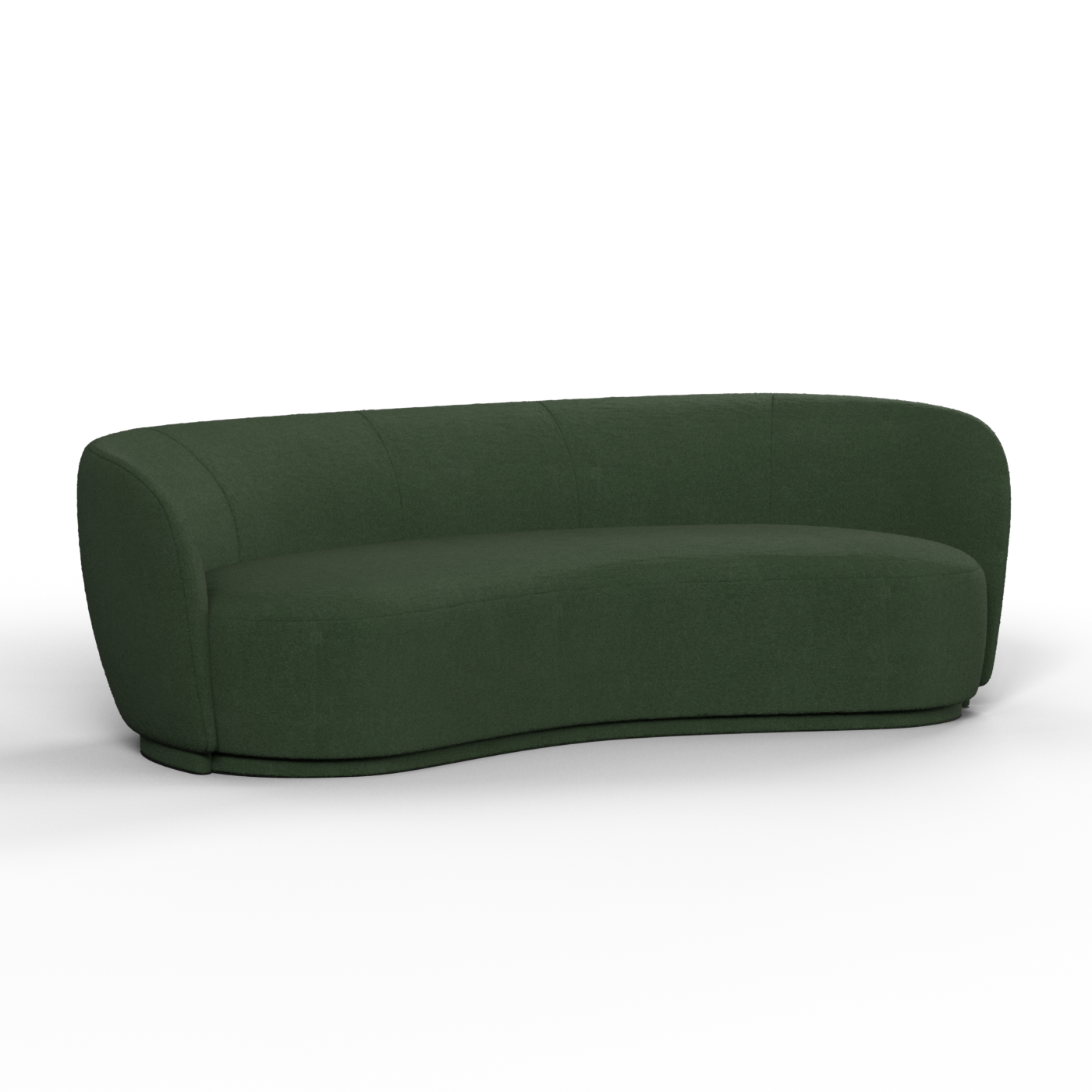 Posh Boucle Curved Sofa