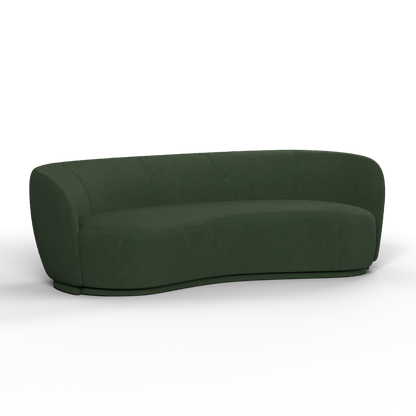 Posh Boucle Curved Sofa