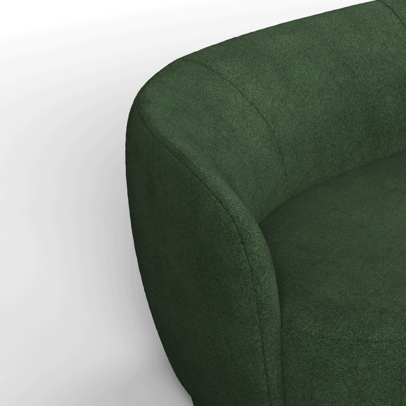 Posh Sofa - Curved Back Sofa with Continuous Base