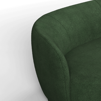 Posh Boucle Curved Sofa