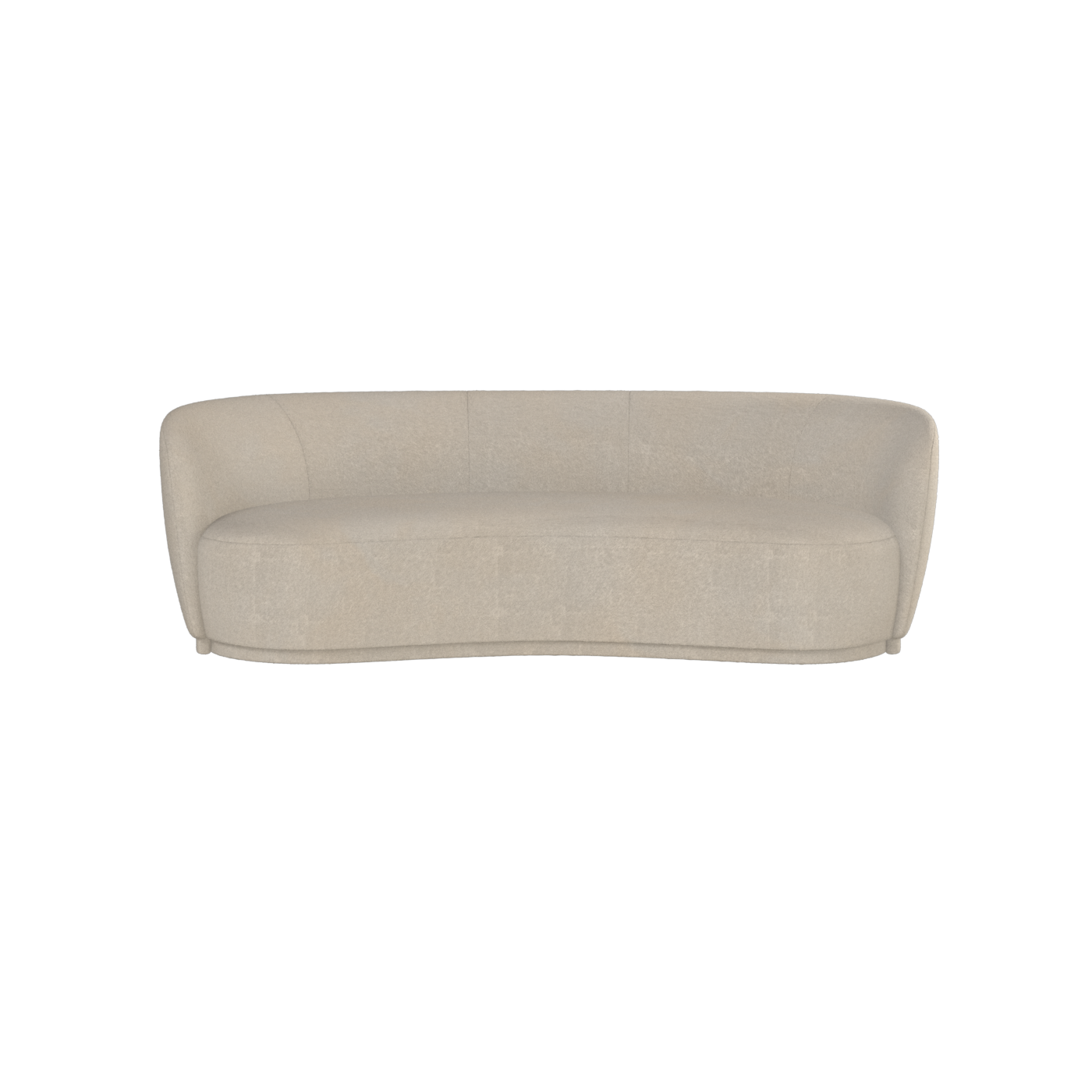 Posh Sofa - Curved Back Sofa with Continuous Base