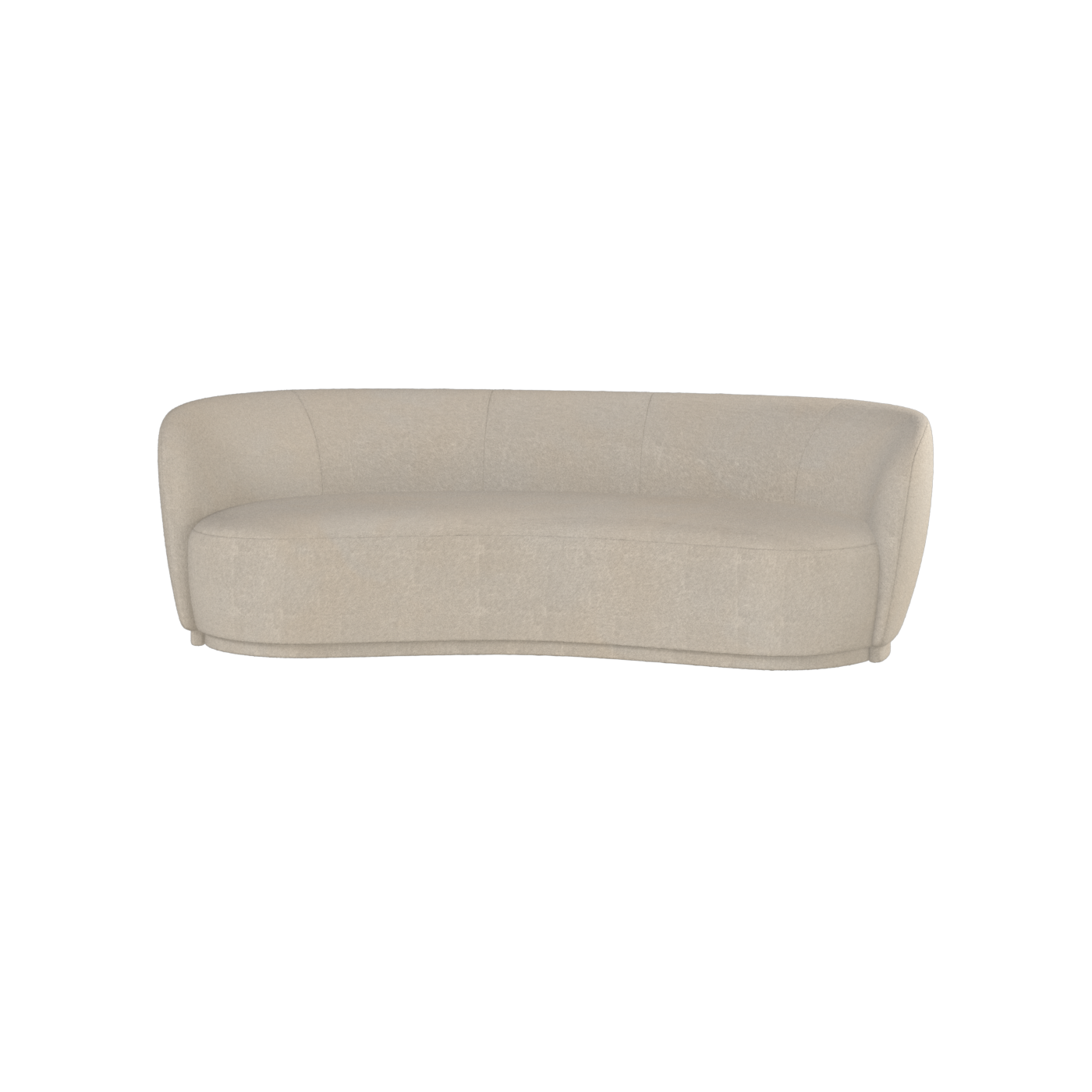 Posh Sofa - Curved Back Sofa with Continuous Base