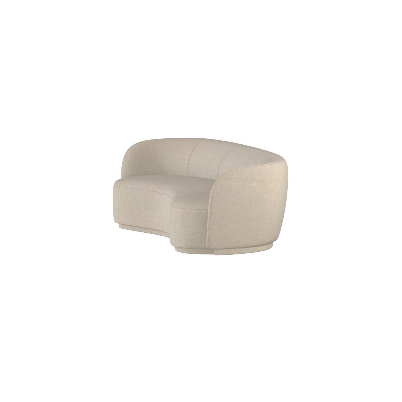 Posh Sofa - Curved Back Sofa with Continuous Base
