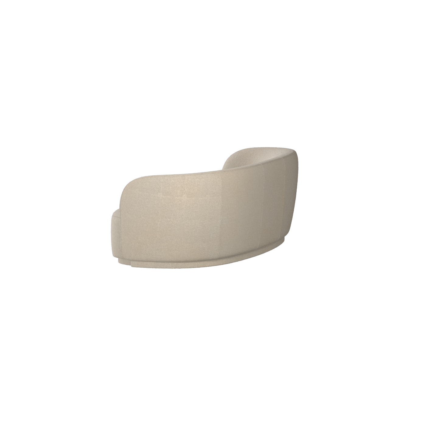 Posh Sofa - Curved Back Sofa with Continuous Base