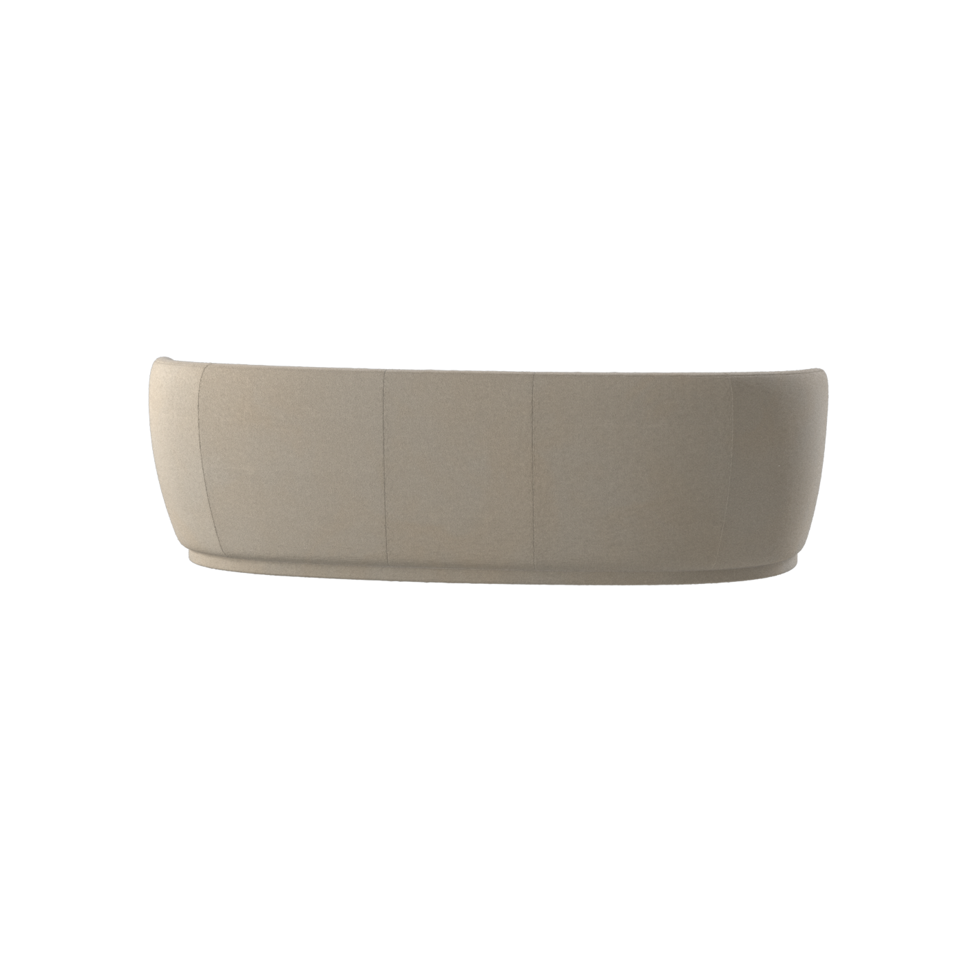 Posh Sofa - Curved Back Sofa with Continuous Base