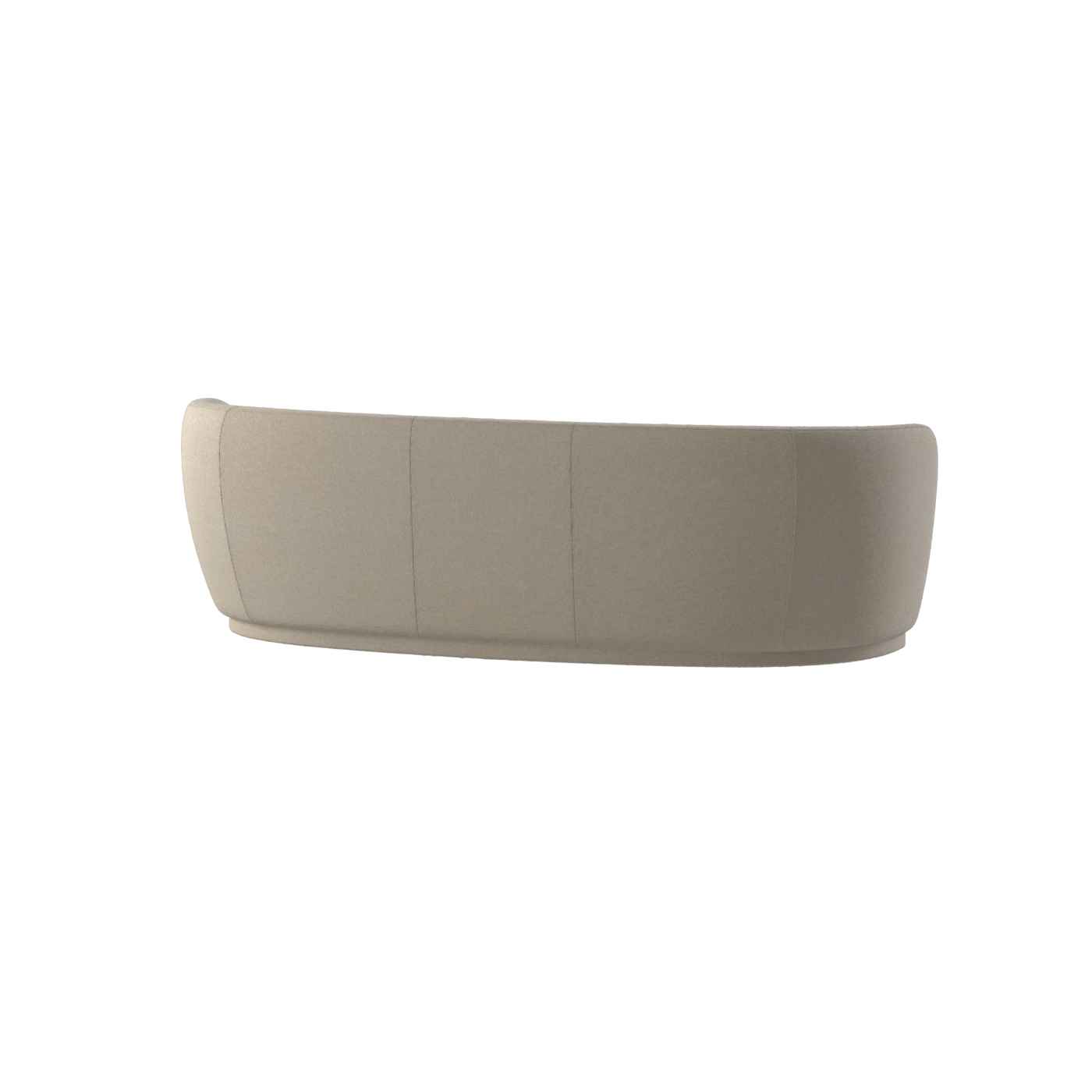 Posh Sofa - Curved Back Sofa with Continuous Base