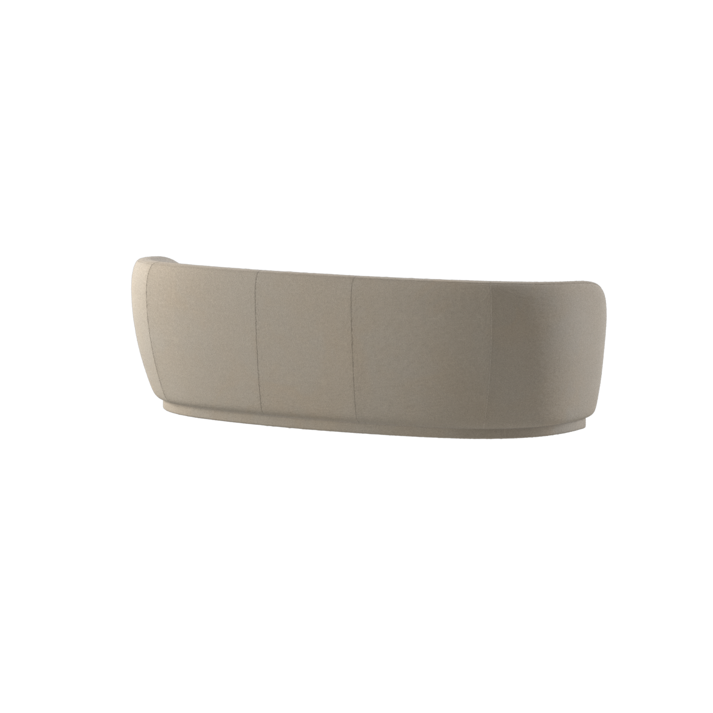 Posh Sofa - Curved Back Sofa with Continuous Base