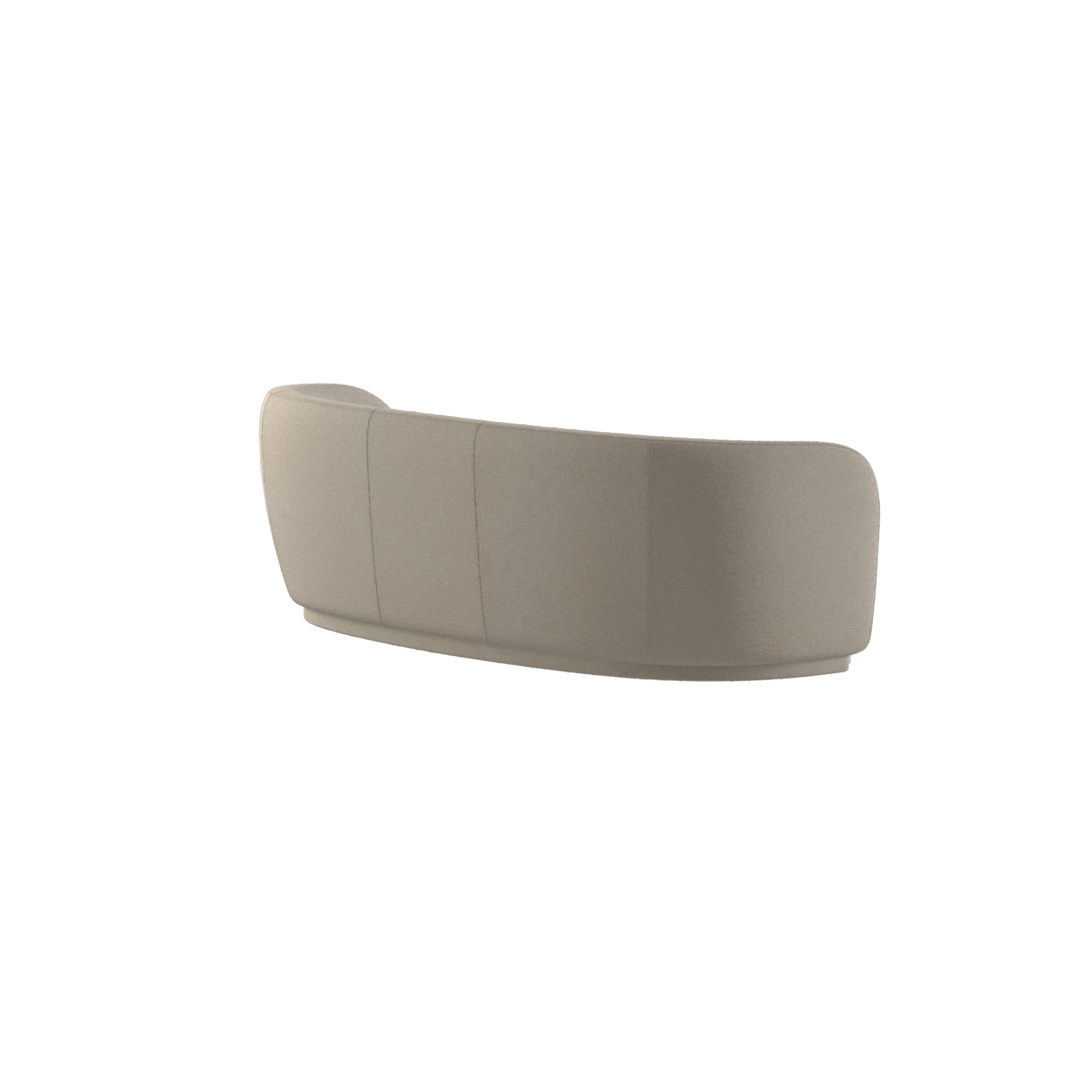 Posh Sofa - Curved Back Sofa with Continuous Base