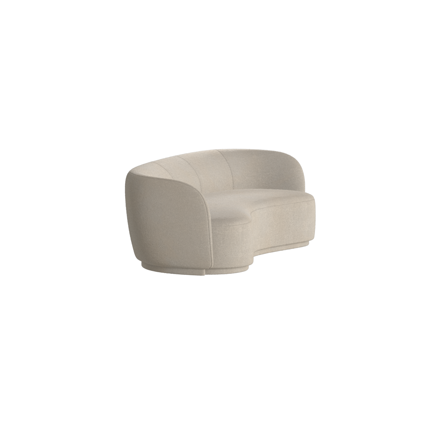 Posh Sofa - Curved Back Sofa with Continuous Base