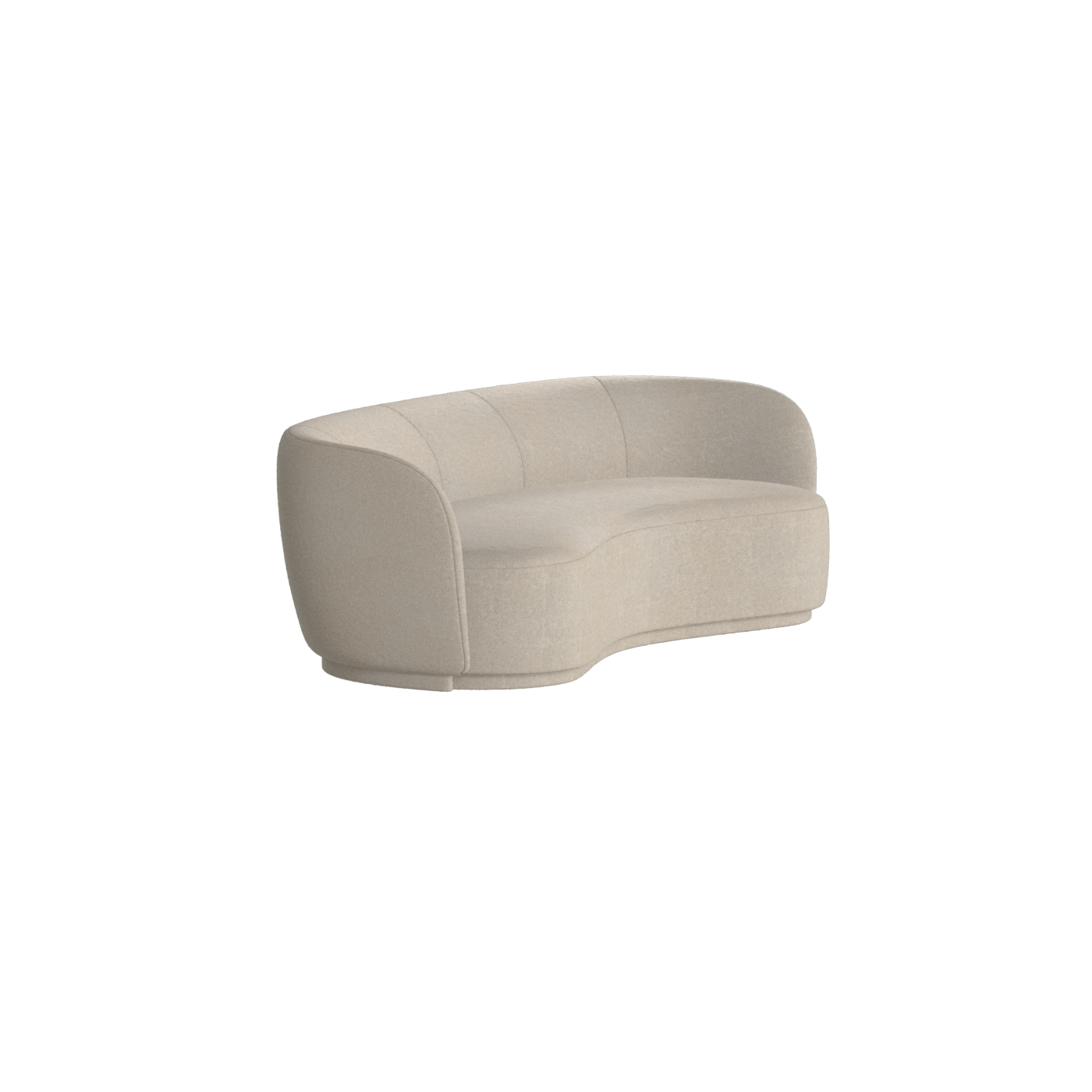 Posh Sofa - Curved Back Sofa with Continuous Base