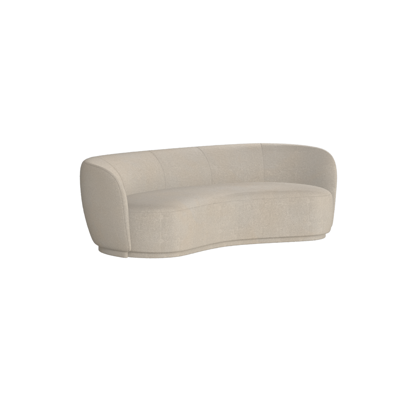 Posh Sofa - Curved Back Sofa with Continuous Base