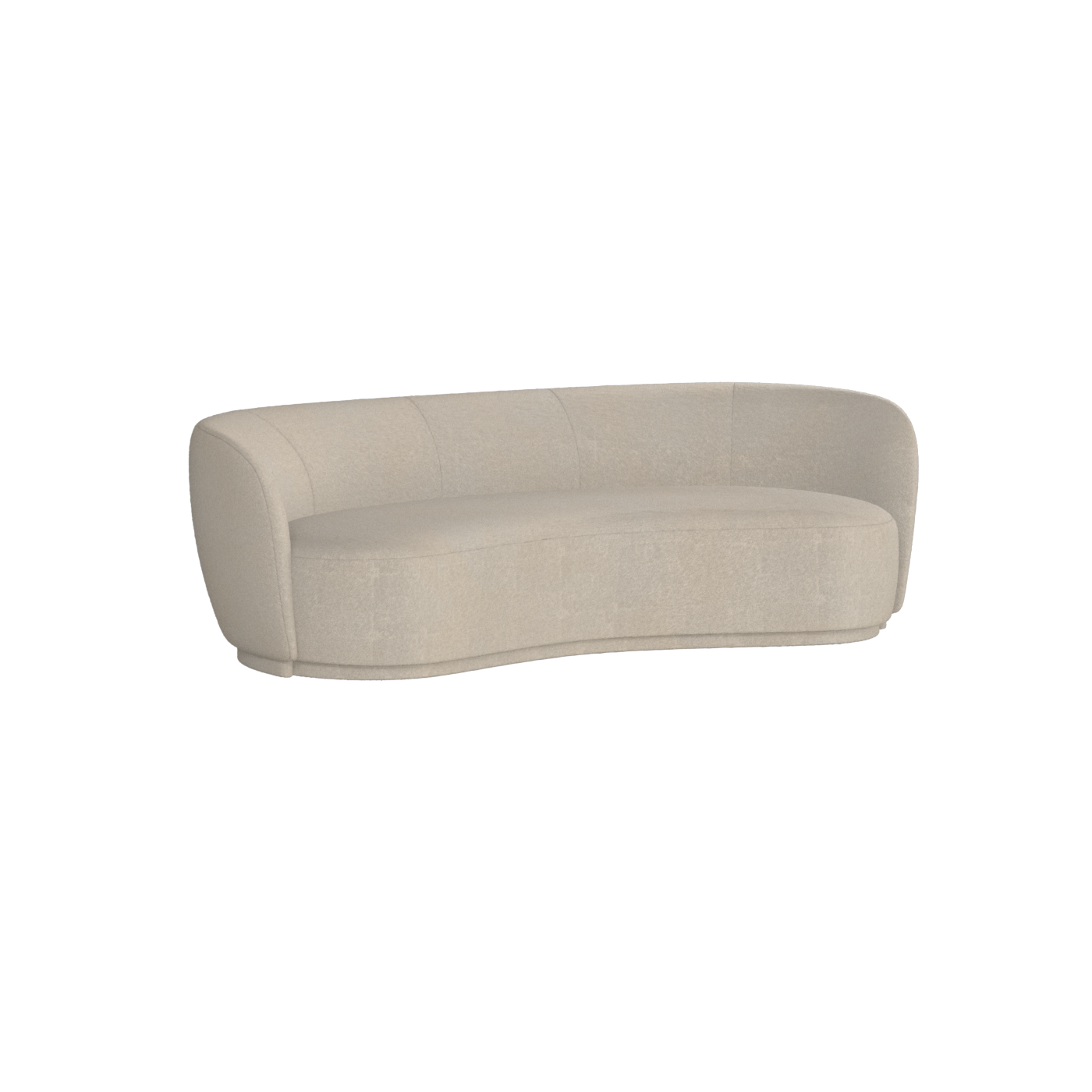 Posh Sofa - Curved Back Sofa with Continuous Base