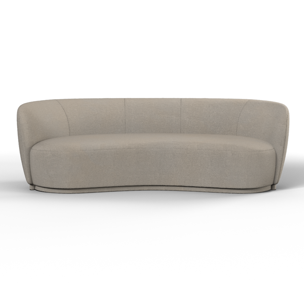 Posh Boucle Curved Sofa