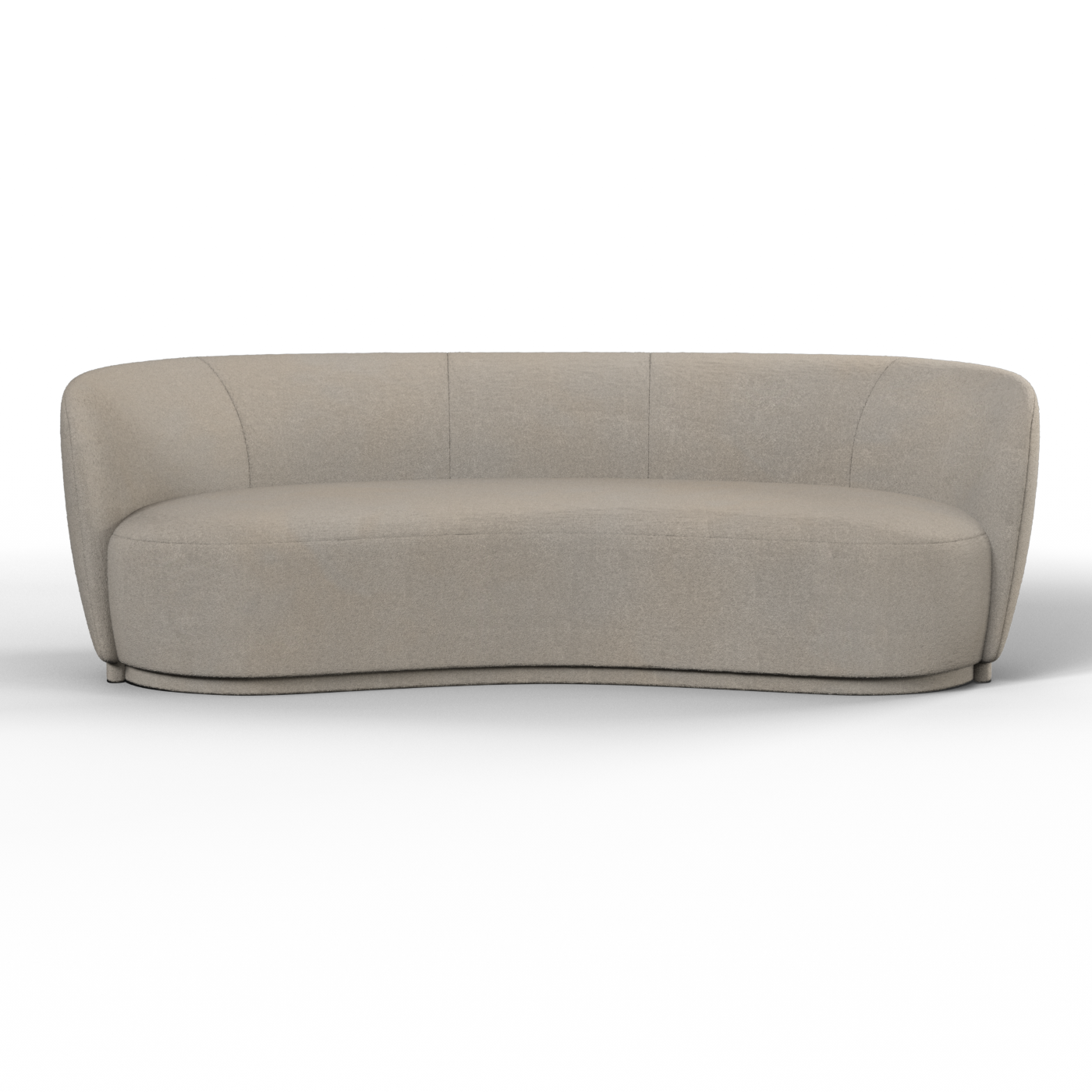 Posh Boucle Curved Sofa