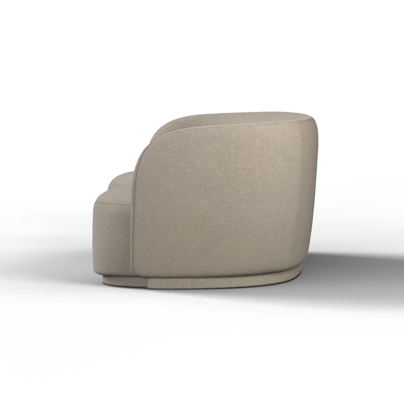 Posh Sofa - Curved Back Sofa with Continuous Base