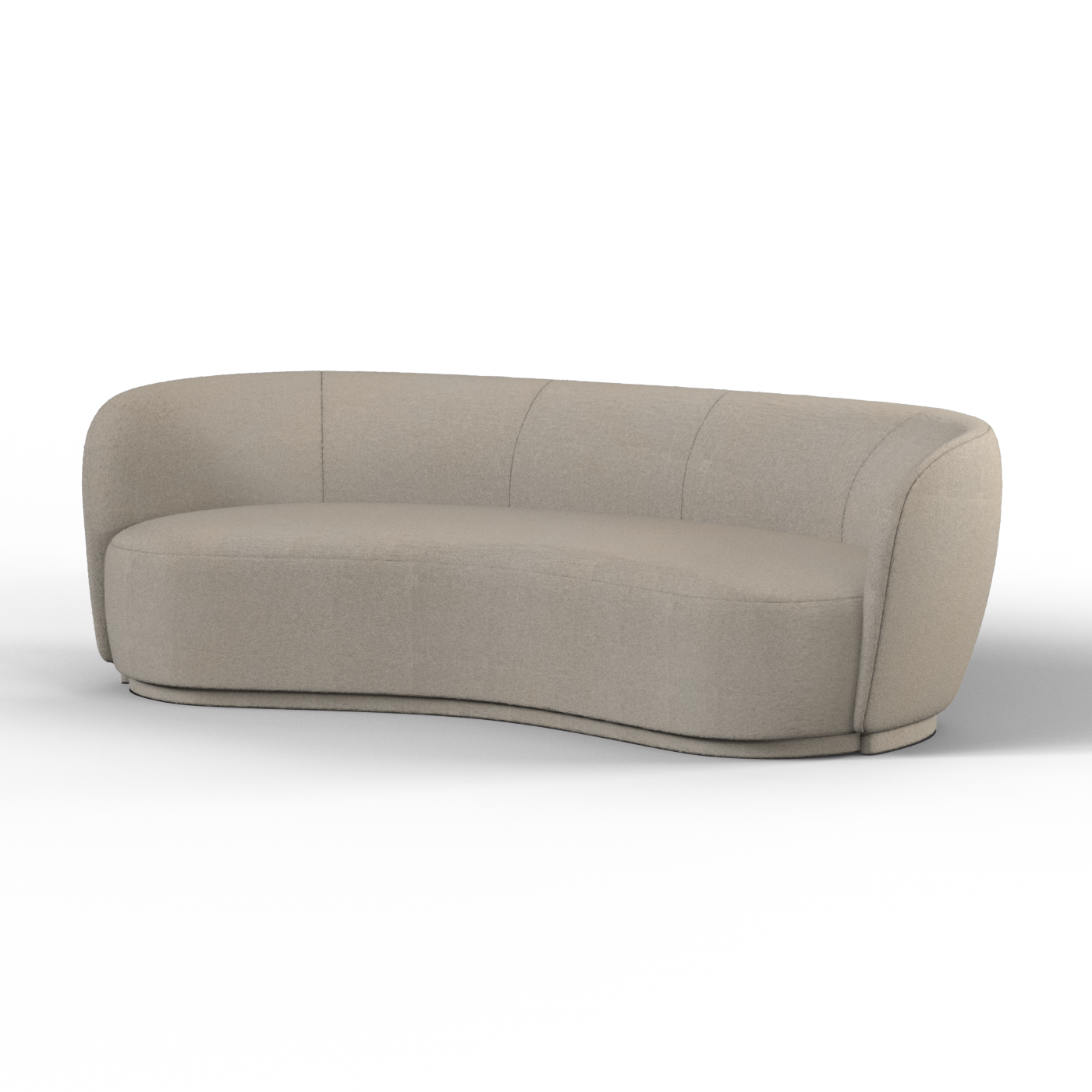 Posh Boucle Curved Sofa