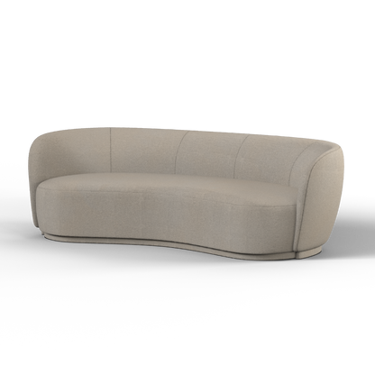 Posh Boucle Curved Sofa