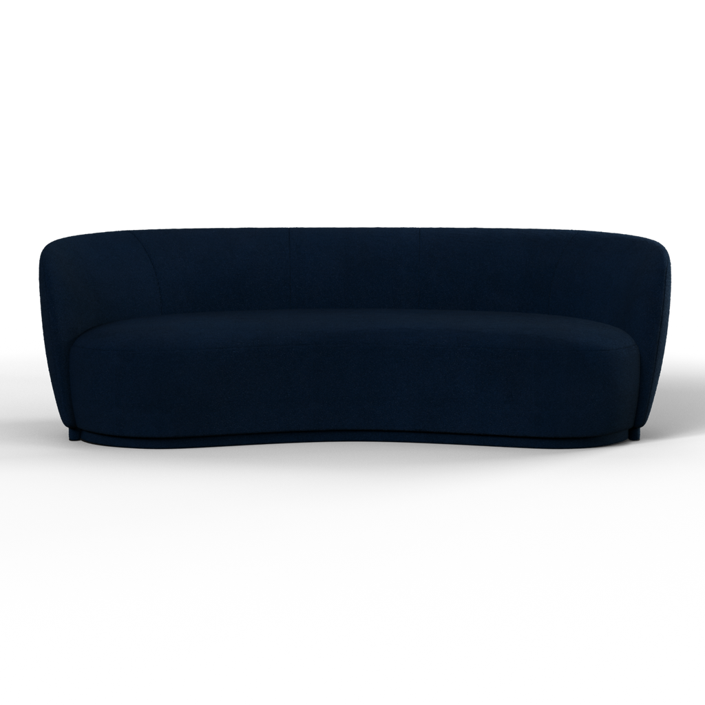 Posh Boucle Curved Sofa