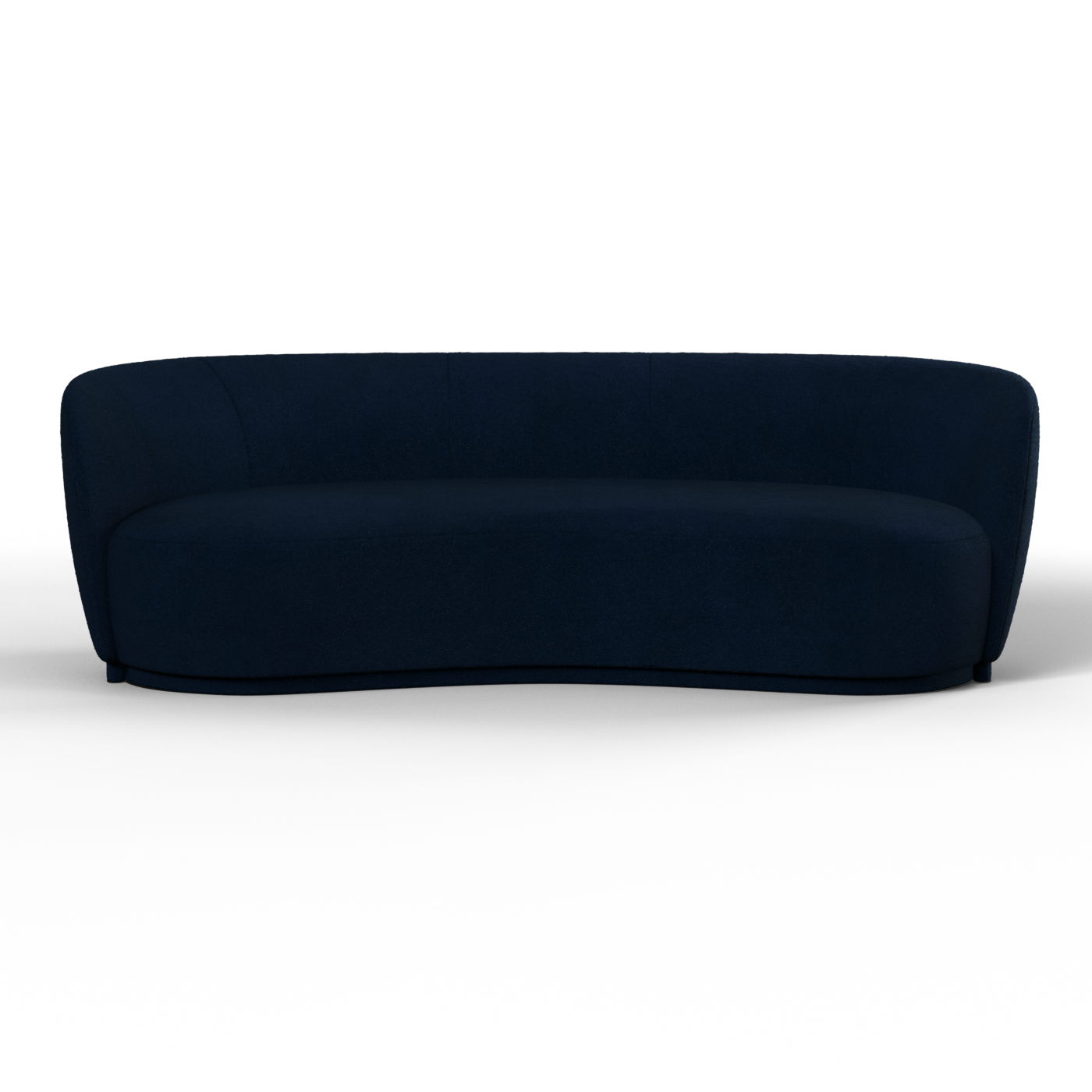 Posh Boucle Curved Sofa