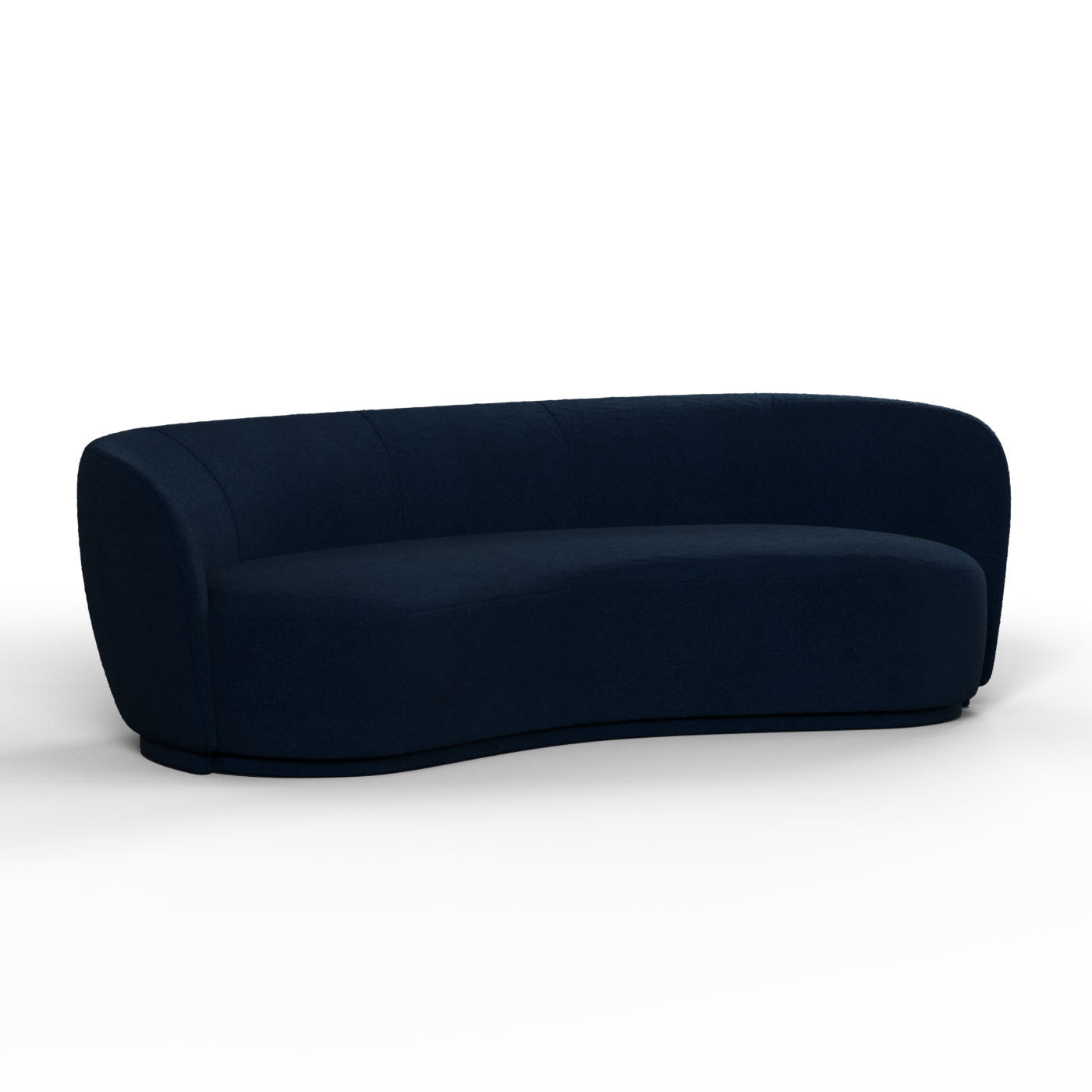 Posh Boucle Curved Sofa