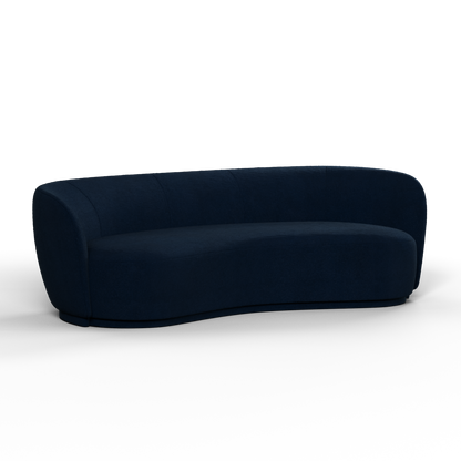 Posh Boucle Curved Sofa