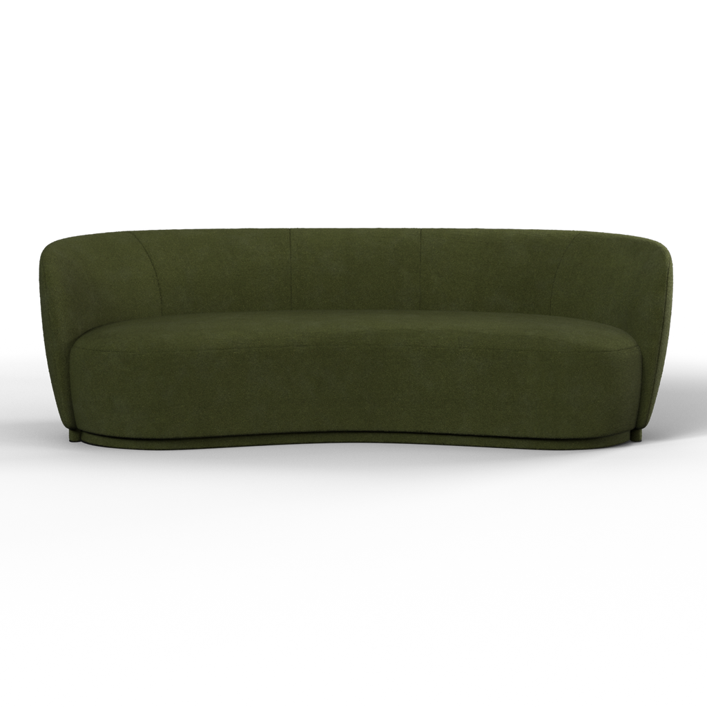 Posh Boucle Curved Sofa