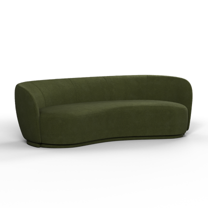 Posh Boucle Curved Sofa