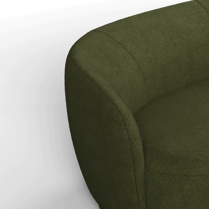 Posh Boucle Curved Sofa