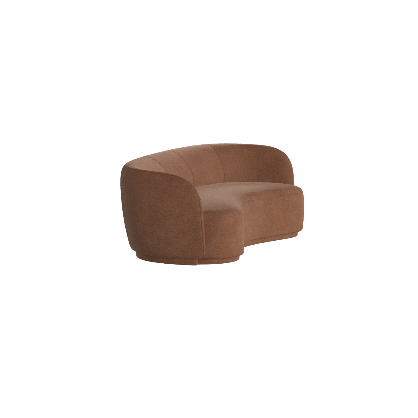 Posh Sofa - Curved Back Sofa with Continuous Base