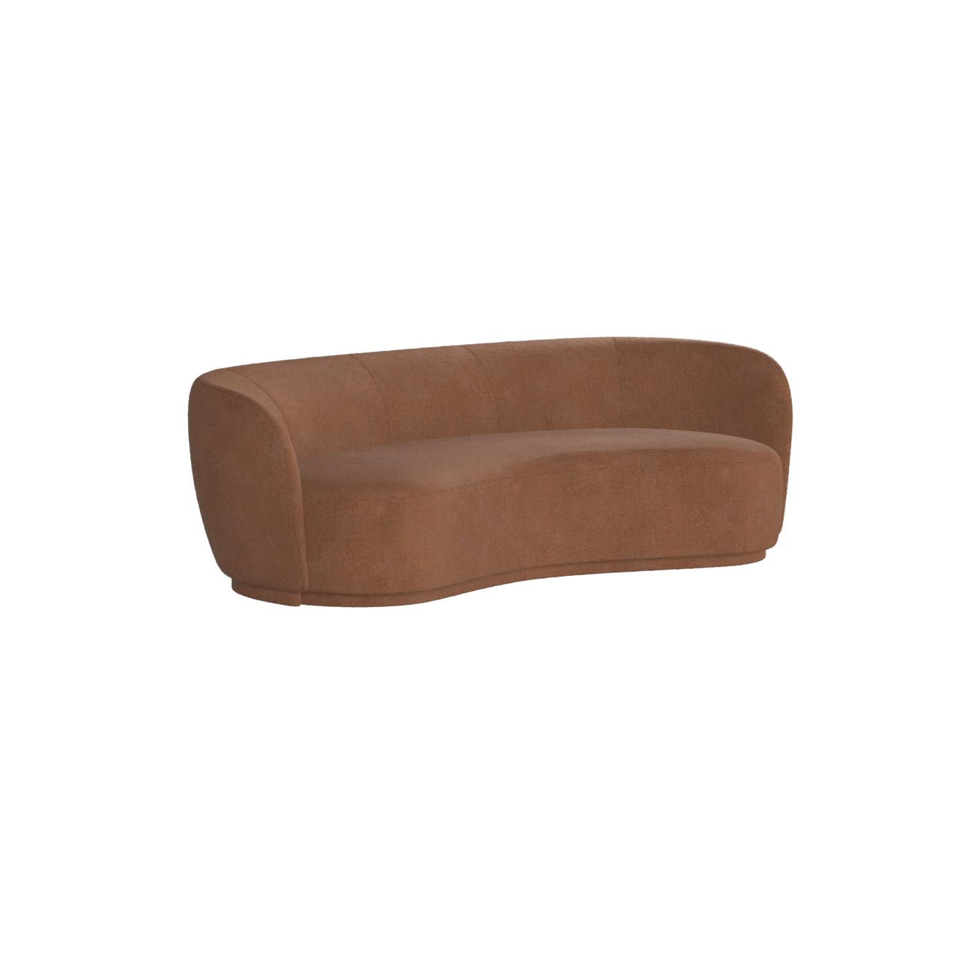 Posh Sofa - Curved Back Sofa with Continuous Base