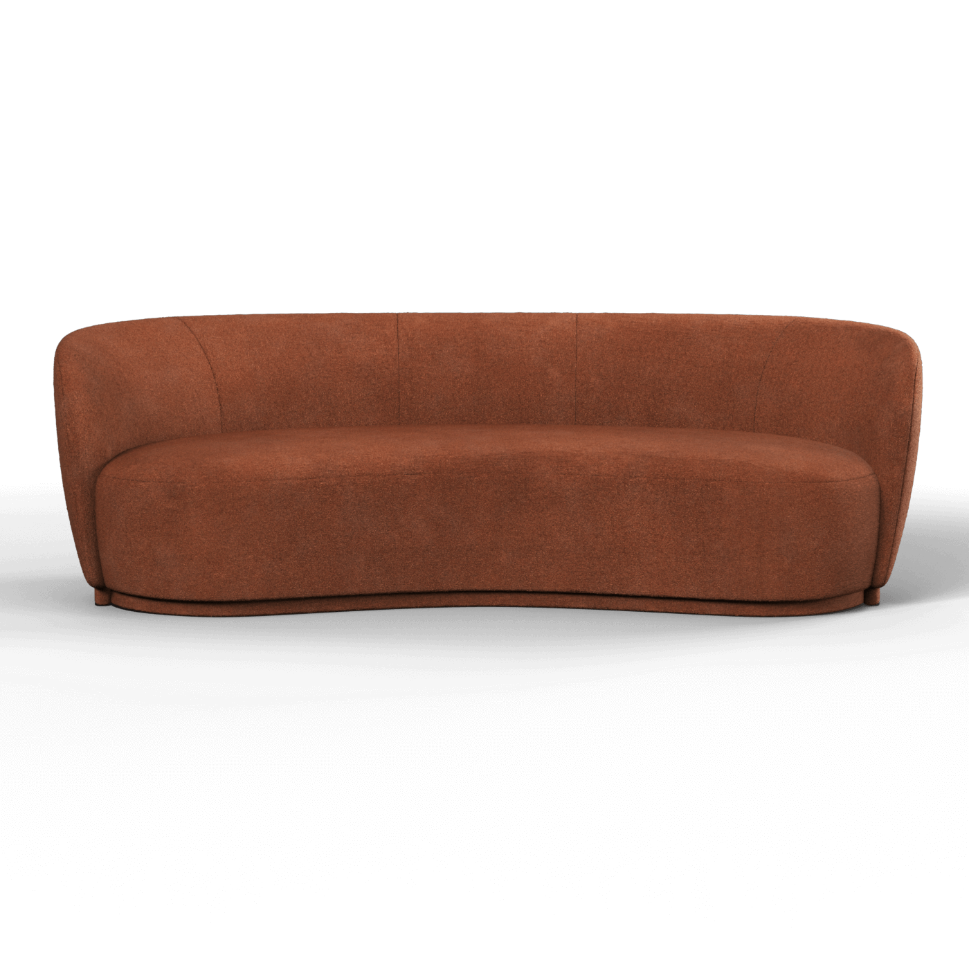 Posh Sofa - Curved Back Sofa with Continuous Base
