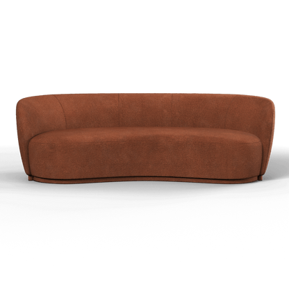 Posh Boucle Curved Sofa