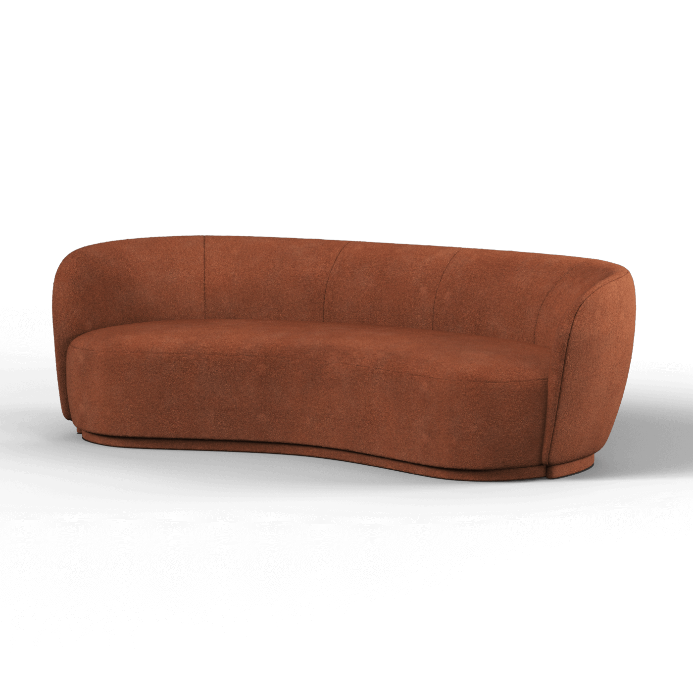 Posh Sofa - Curved Back Sofa with Continuous Base