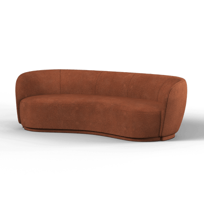 Posh Boucle Curved Sofa