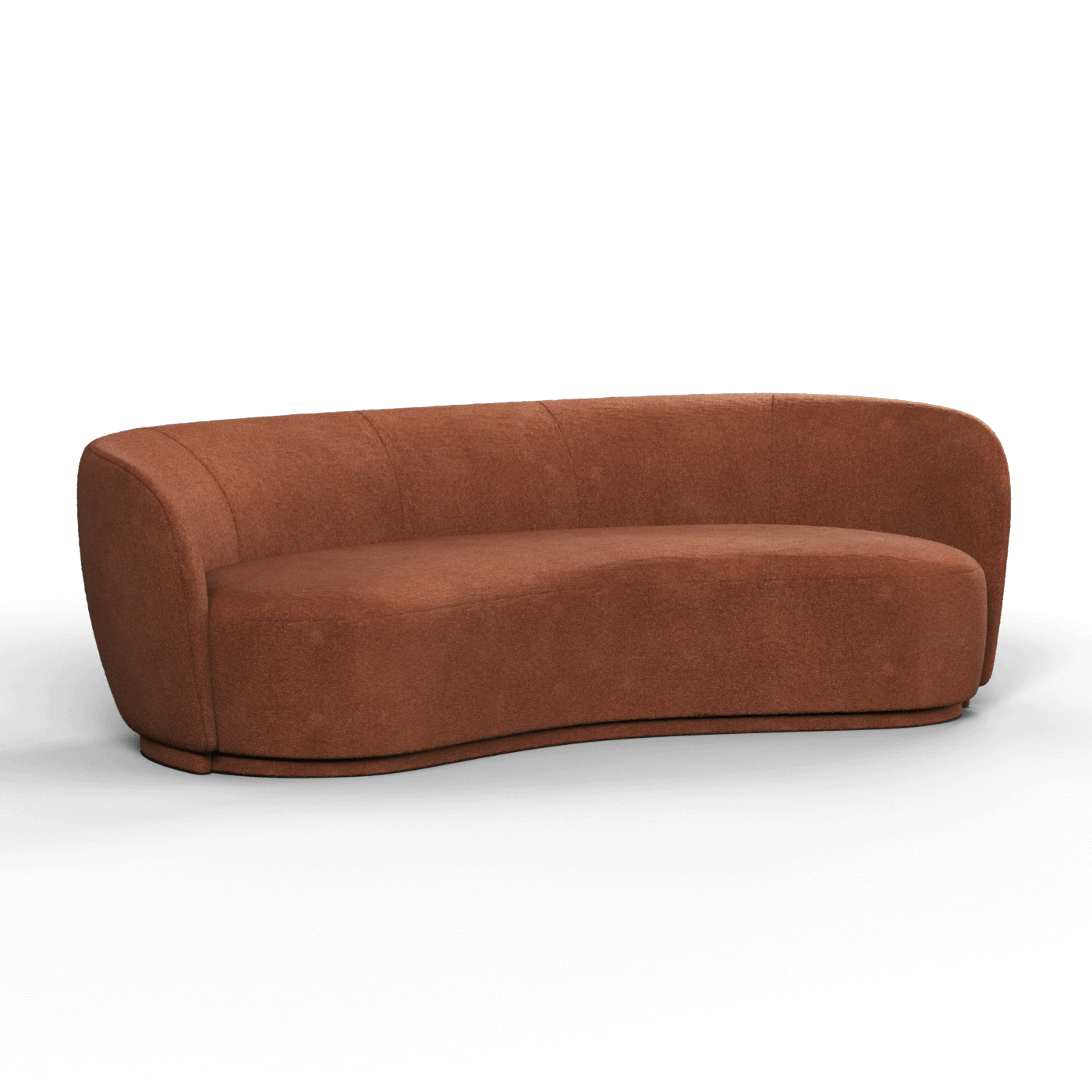 Posh Boucle Curved Sofa