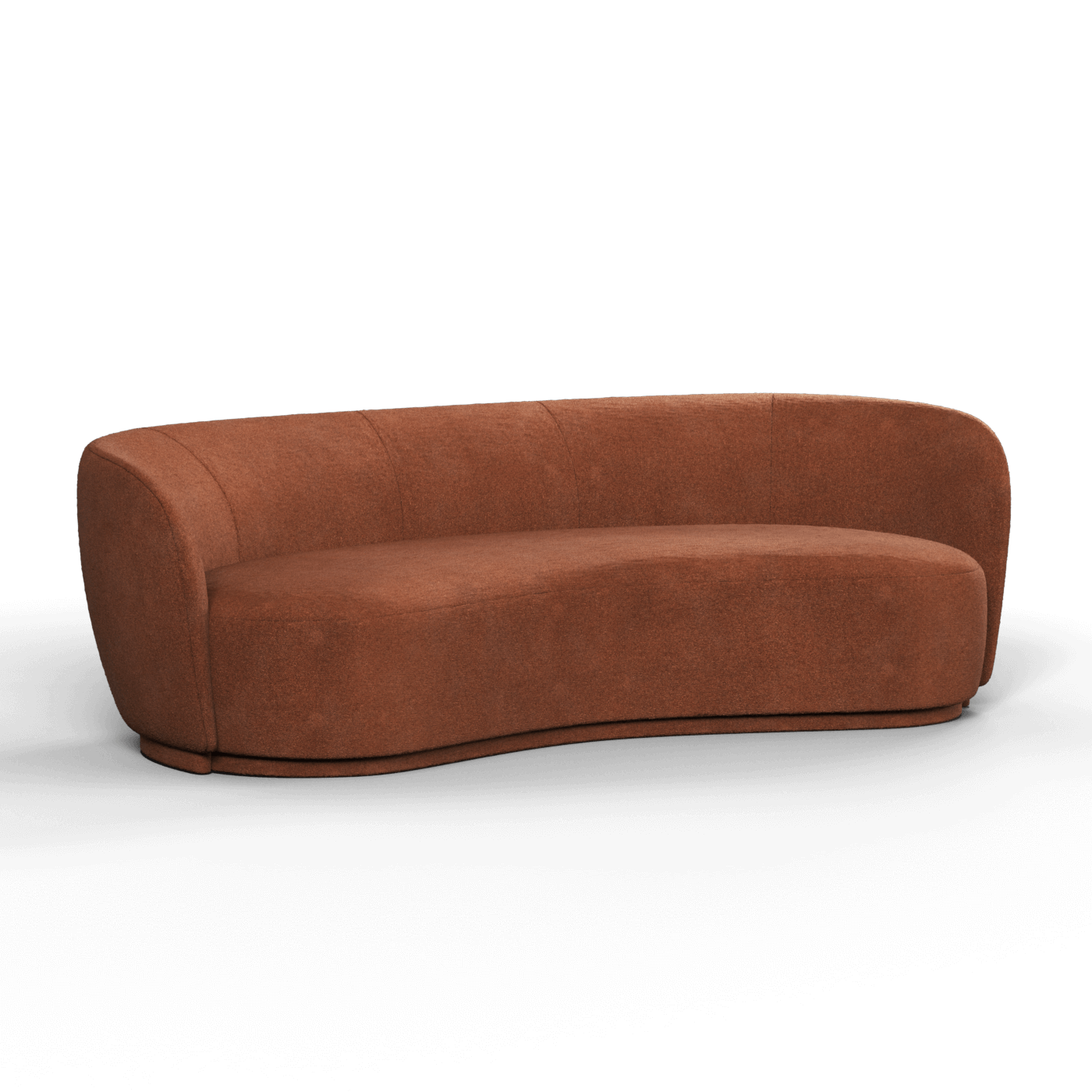 Posh Sofa - Curved Back Sofa with Continuous Base