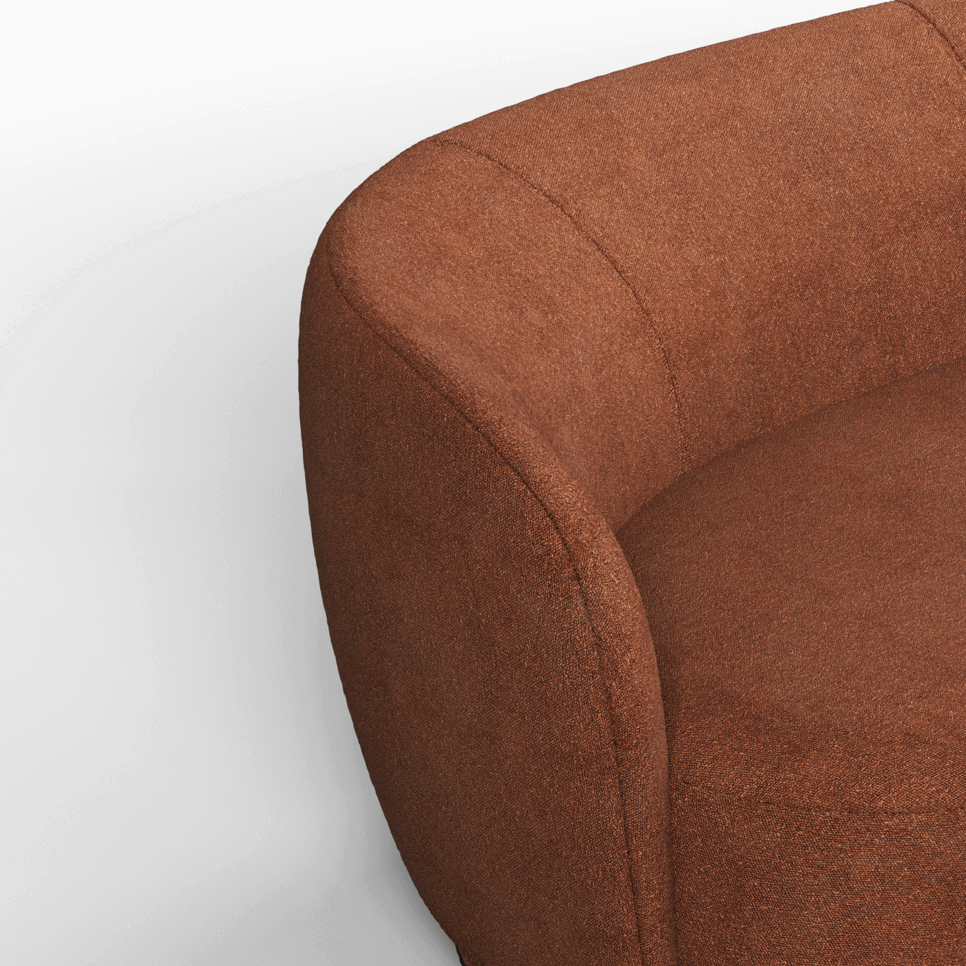 Posh Sofa - Curved Back Sofa with Continuous Base