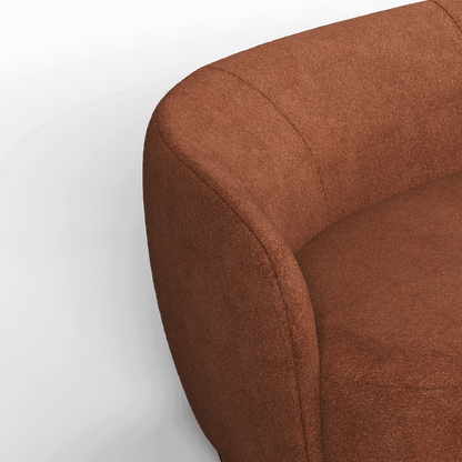 Posh Boucle Curved Sofa