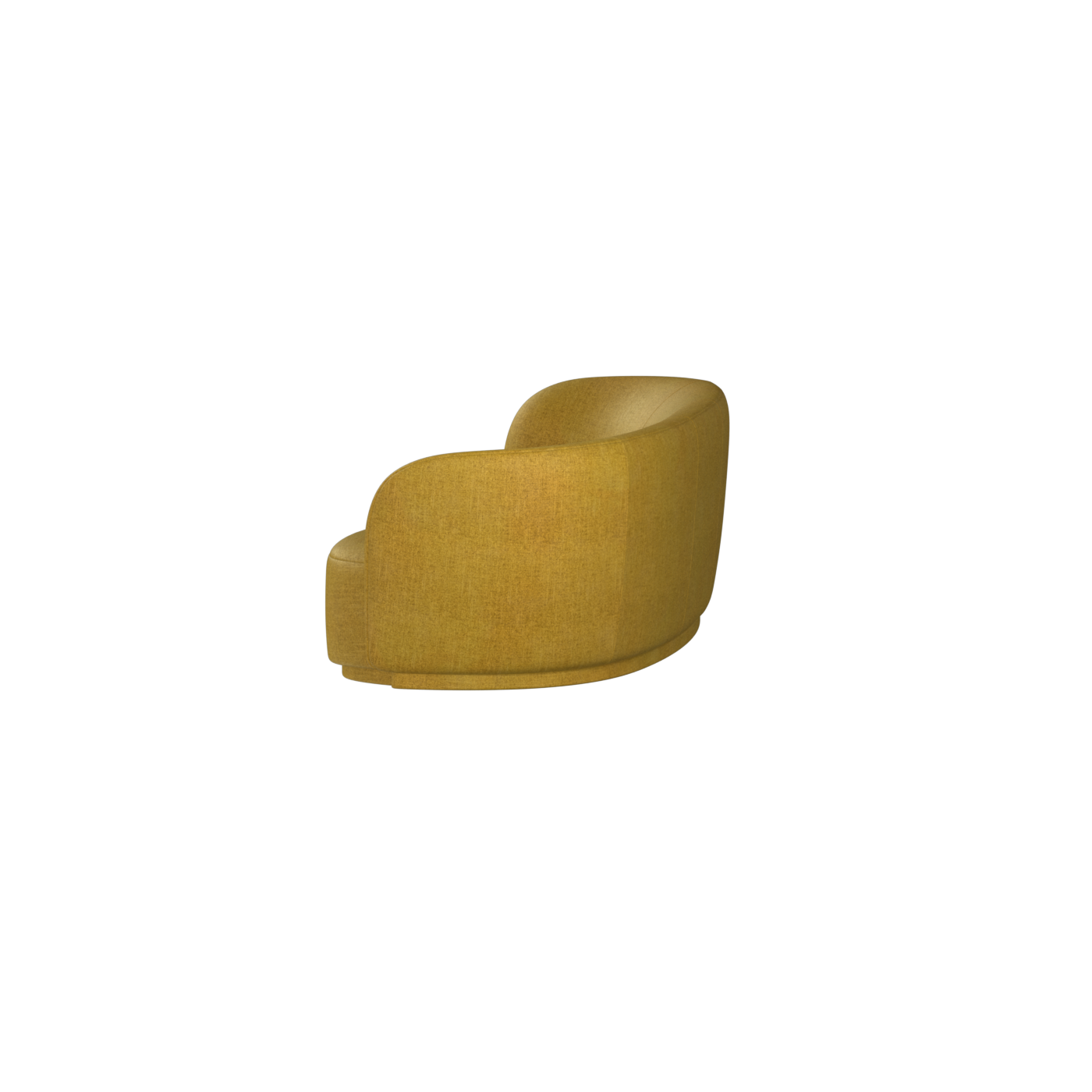 Canapé Posh - Canapé à dossier incurvé avec base continue