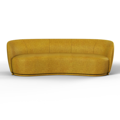 Posh Boucle Curved Sofa