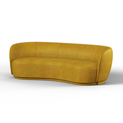 Posh Boucle Curved Sofa