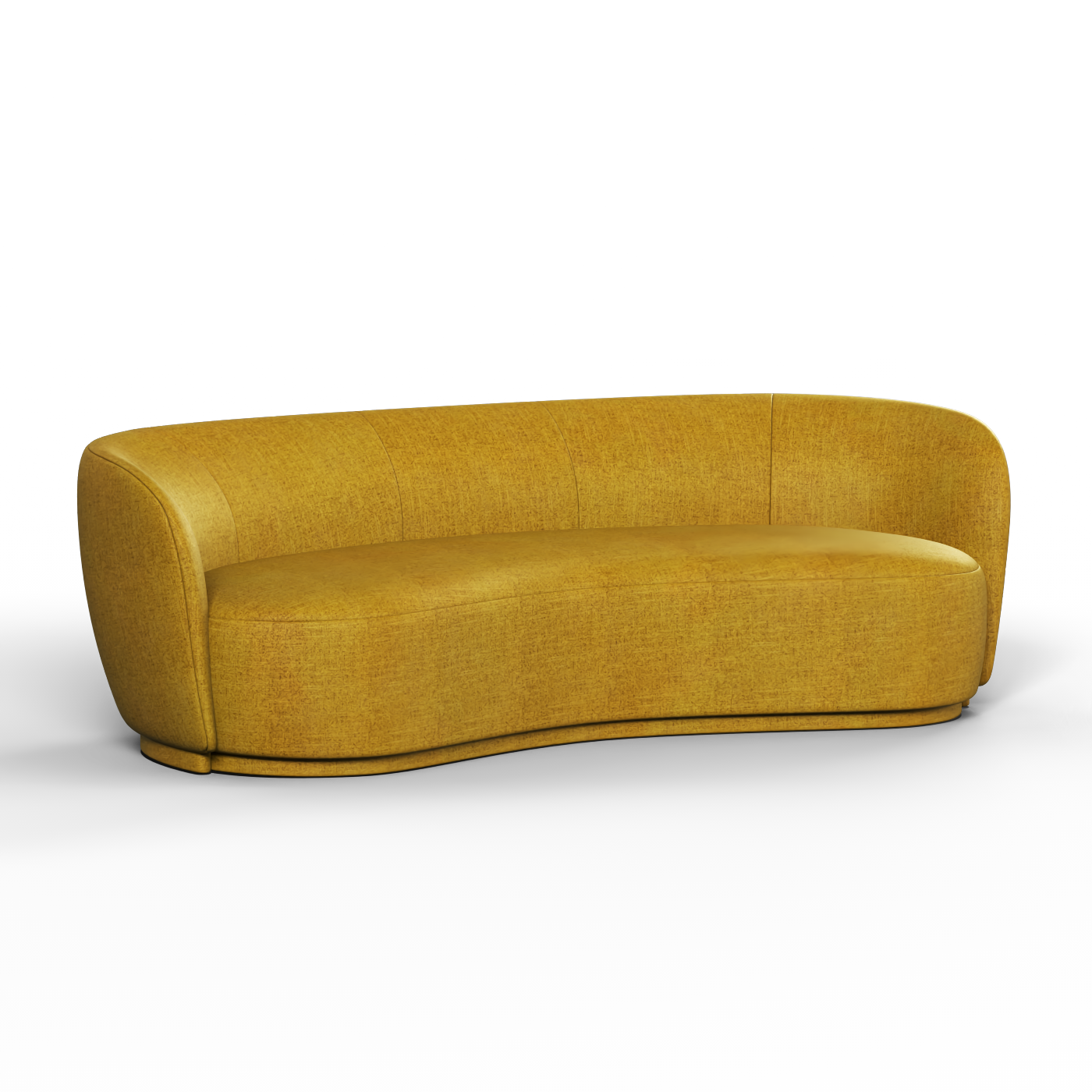 Posh Boucle Curved Sofa