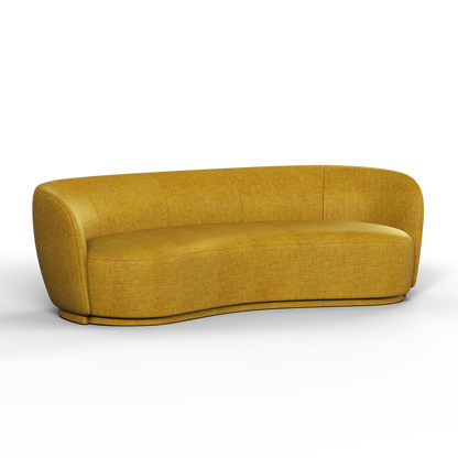 Posh Boucle Curved Sofa